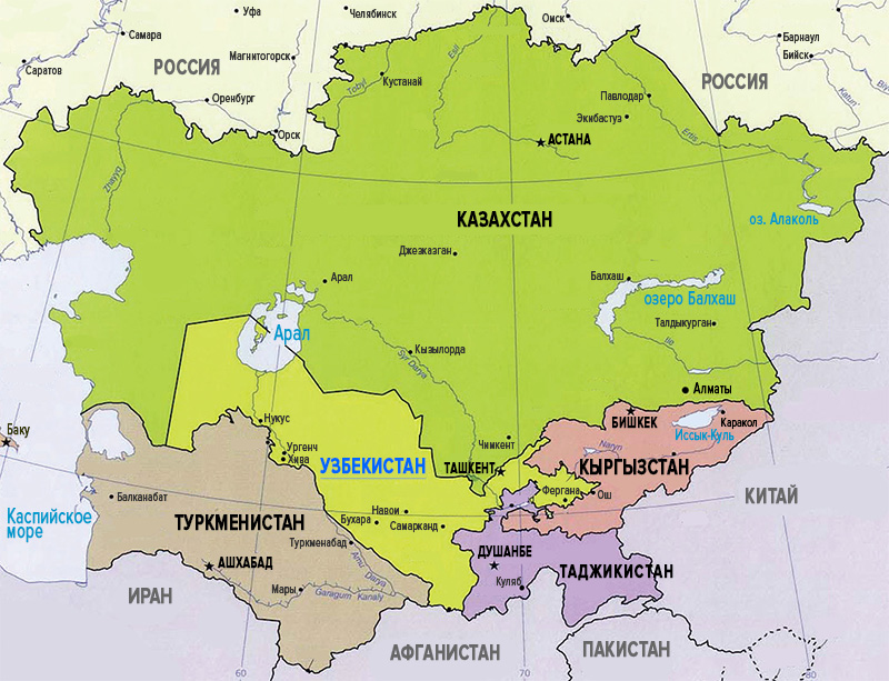 Карта Средней Азии_map