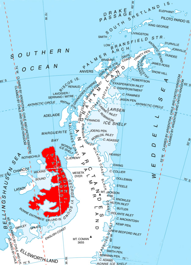 Земля Александра I Острова Антарктики И Субантарктики